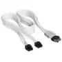 Corsair Premium-Sleeved 2x 8-Pin na 12V-2x6 kábel, pre Type-5 napájací zdroj – biela
