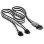Corsair Premium-Sleeved 2x 8-Pin na 12V-2x6 kábel, pre Type-5 napájací zdroj – čierna/biela