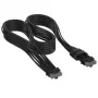 Corsair Premium-Sleeved 12V-2x6 to 12V-2x6-Cable, Universal - čierna