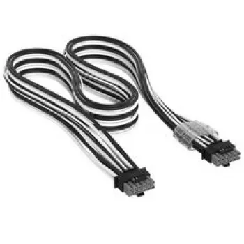 Corsair Premium-Sleeved 12V-2x6 to 12V-2x6-Cable, Universal - čierna/biela