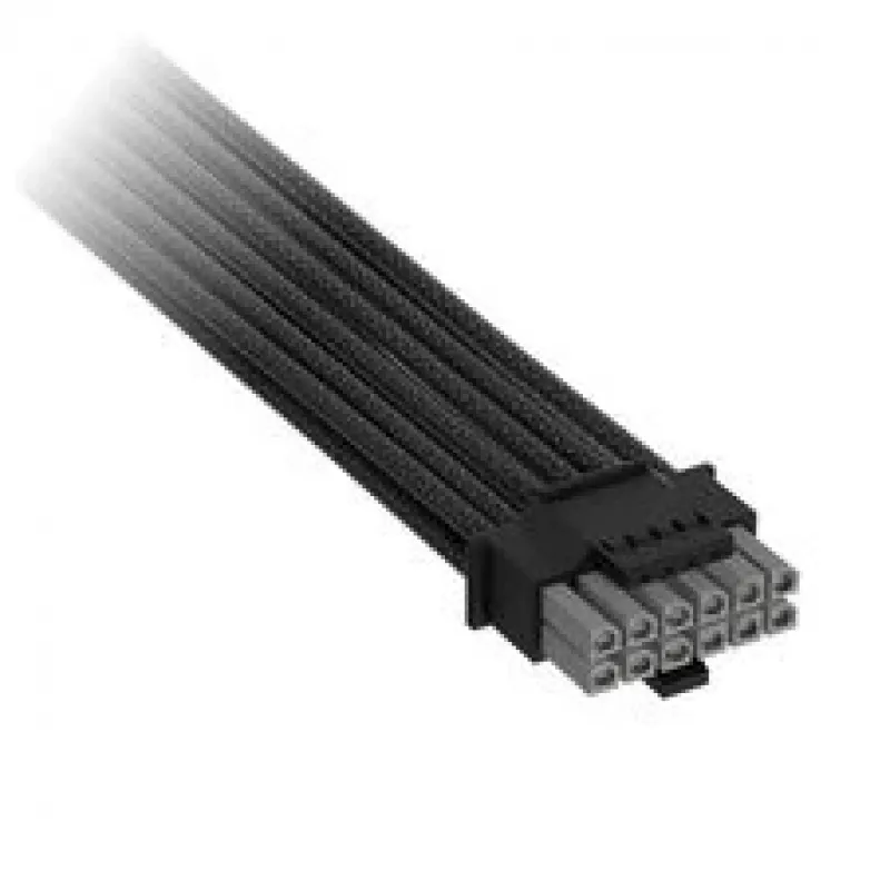 Corsair Premium-Sleeved 12V-2x6 na 2x 6+2-Pin PCIe kábel, Universal – čierny