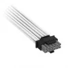 Corsair Premium-Sleeved 12V-2x6 na 2x 6+2-Pin PCIe kábel, Universal - biela