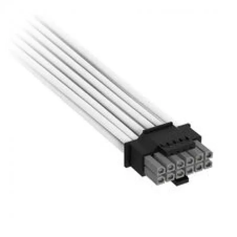 Corsair Premium-Sleeved 12V-2x6 na 2x 6+2-Pin PCIe kábel, Universal - biela