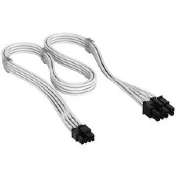 Corsair Premium-Sleeved 6+2-Pin PCIe kábel, pre Type-5 napájací zdroj – biely
