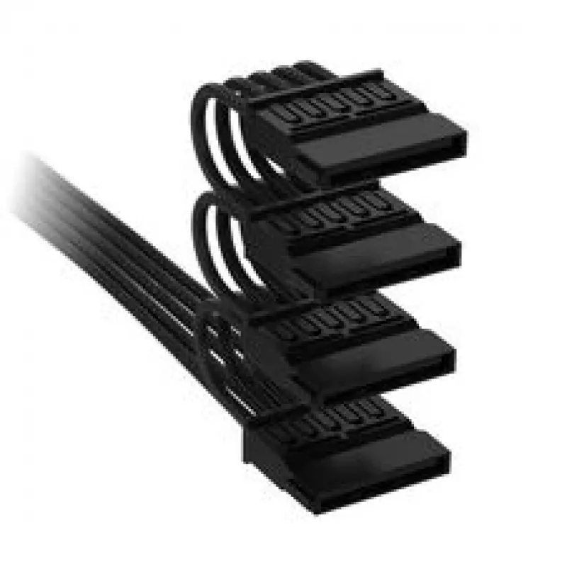 Corsair Premium-Sleeved 4x SATA napájací kábel, pre Type-5 napájací zdroj – čierny