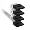 Corsair Premium-Sleeved 4x SATA napájací kábel, pre Type-5 napájací zdroj - biely