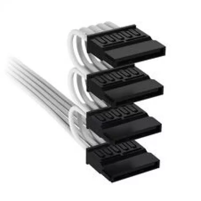 Corsair Premium-Sleeved 4x SATA napájací kábel, pre Type-5 napájací zdroj - biely