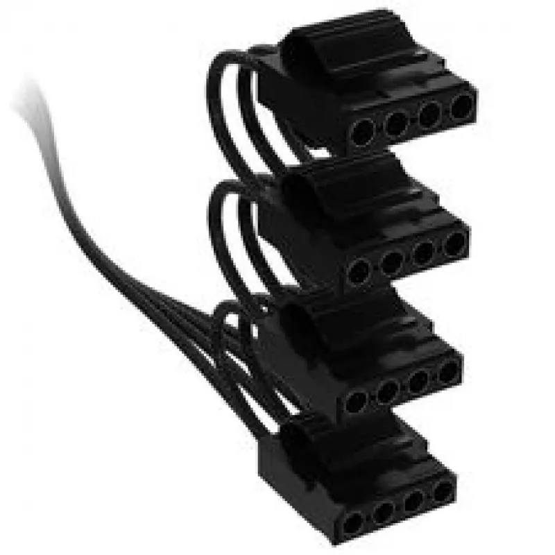 Corsair Premium-Sleeved 4x 4-Pin Molex kábel, pre Type-5 napájací zdroj – čierny