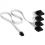 Corsair Premium-Sleeved 4x 4-Pin Molex kábel, pre Type-5 napájací zdroj – biely