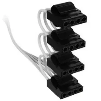 Corsair Premium-Sleeved 4x 4-Pin Molex kábel, pre Type-5 napájací zdroj – biely