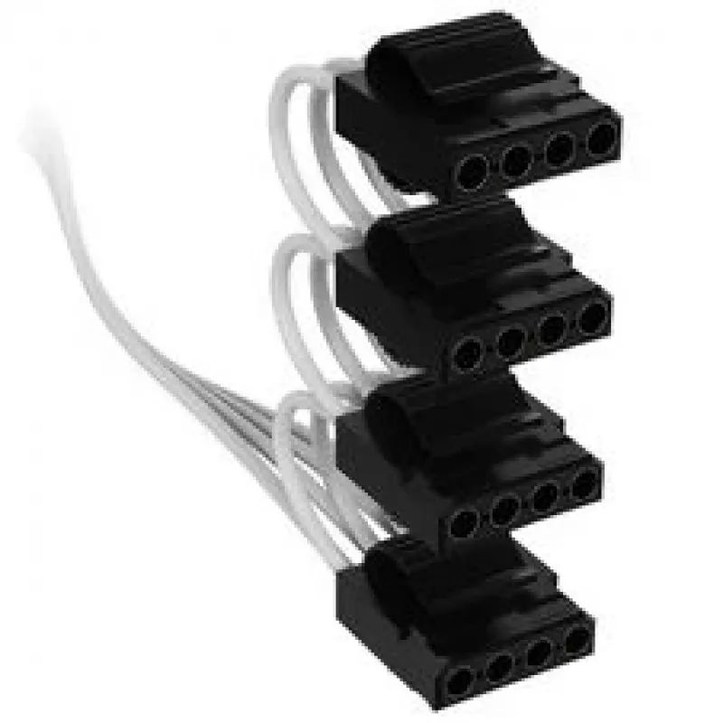 Corsair Premium-Sleeved 4x 4-Pin Molex kábel, pre Type-5 napájací zdroj – biely