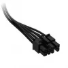 Corsair kábel, Type 4, napájací konektor PCIe, 8-pin (6+2), 650 mm, jednotlivo opletený – čierny