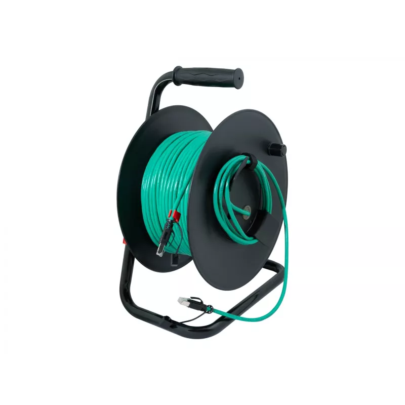 Logilink sieťový káblový navijak zelený CAT 6A S/FTP, 80 m | CQ3080S