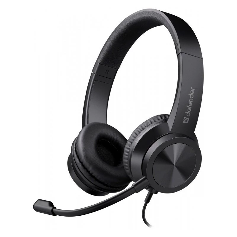 Káblové slúchadlá s mikrofónom DEFENDER tune 150 – čierne, káblový stereo headset