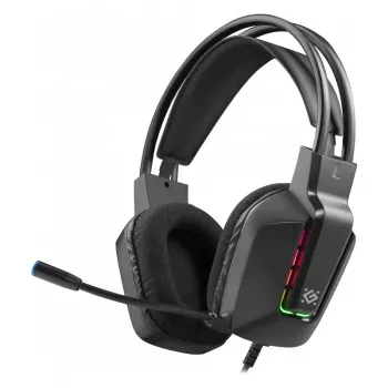 Káblový USB herný headset DEFENDER GOTHIC RGB s mikrofónom, čierny
