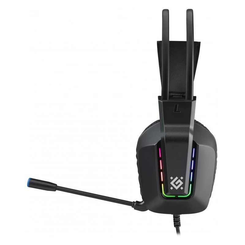 Káblový USB herný headset DEFENDER GOTHIC RGB s mikrofónom, čierny