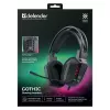 Káblový USB herný headset DEFENDER GOTHIC RGB s mikrofónom, čierny