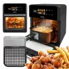 Teplovzdušná fritéza GreenBlue GB950 1800W, objem 10 l, 8 programov, dotykový panel, časovač, čierna