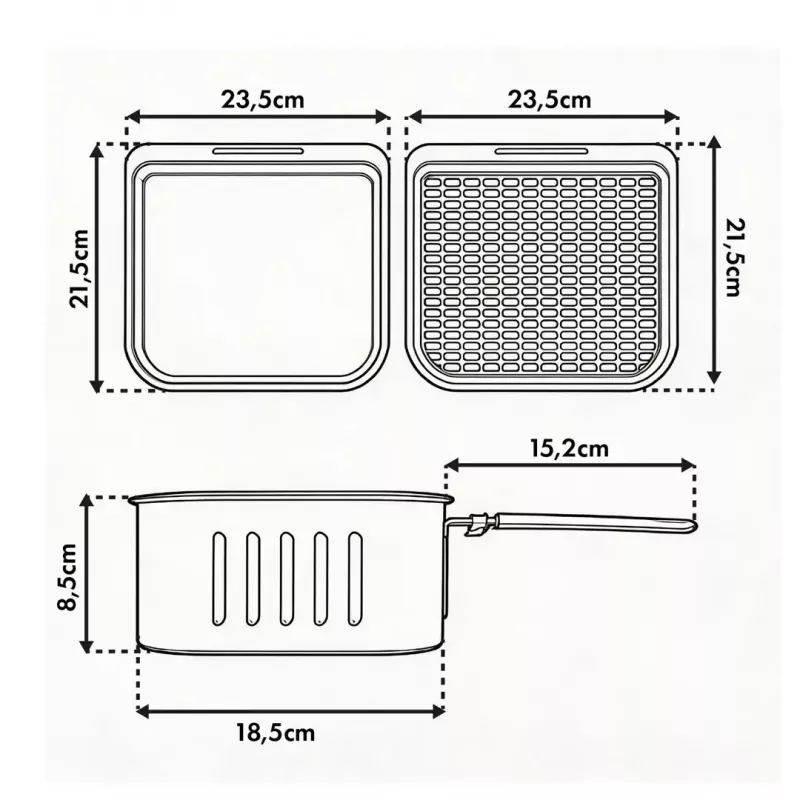 Teplovzdušná fritéza GreenBlue GB950 1800W, objem 10 l, 8 programov, dotykový panel, časovač, čierna