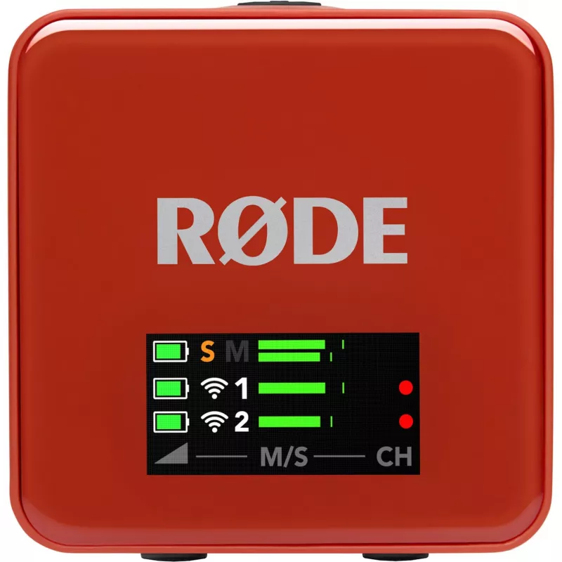 Bezdrôtový mikrofónový systém Rode Wireless Go III hnedý — 2,4 GHz bezdrôtový prenos, kompaktná dvojkanálová súprava
