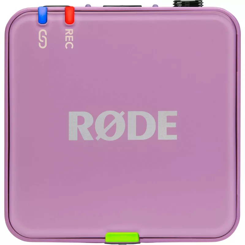Bezdrôtový lavalierový mikrofón Rode Wireless Go III fialový 2,4 GHz kompaktný dizajn