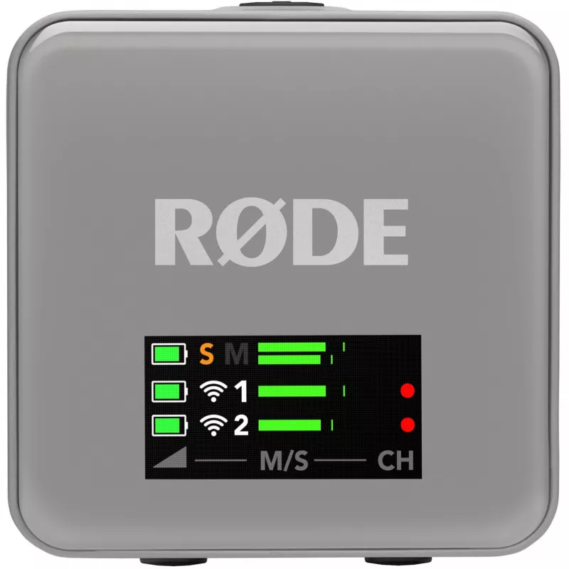 Bezdrôtový mikrofón Rode Wireless GO III sivý — kompaktný dizajn, integrovaná batéria