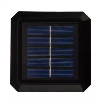 Solárne LED stĺpové svietidlo GreenBlue GB128 WW, 3200K neutrálna biela, kryt, 100x100mm, čierna