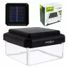 Solárne LED stĺpové svietidlo GreenBlue GB128 WW, 3200K neutrálna biela, kryt, 100x100mm, čierna