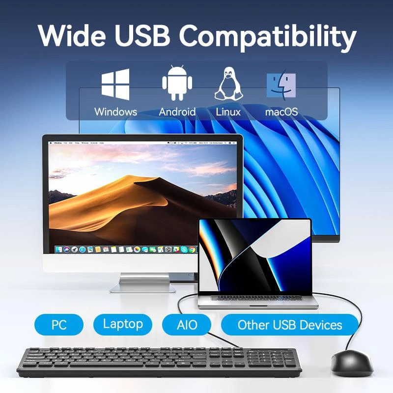 Myš USB optická čierna/ priehľadná Vention