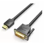 Kábel HDMI na DVI 5M/SCHWARZ Abfbj Vention
