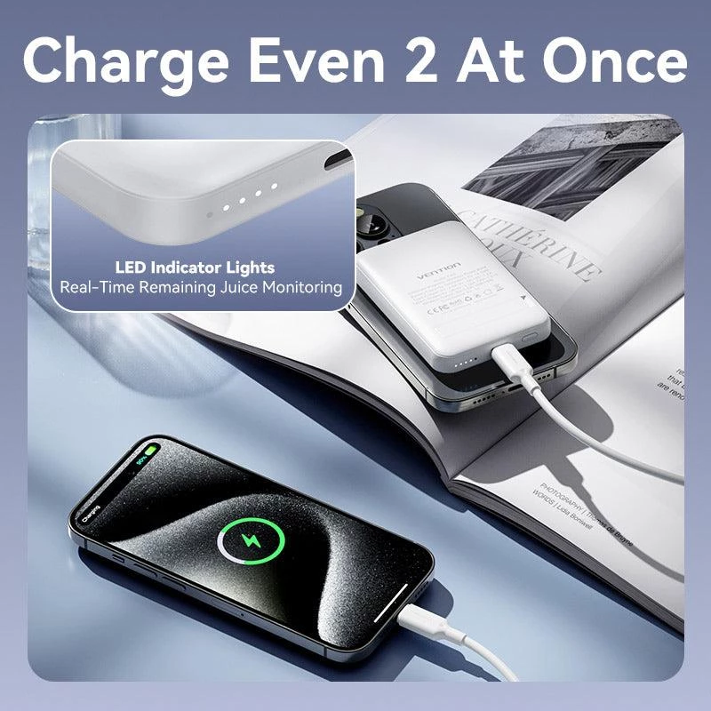 Powerbank Wrl 5000MAH 20W/MAGNETIC čierny FHSB0 Vention