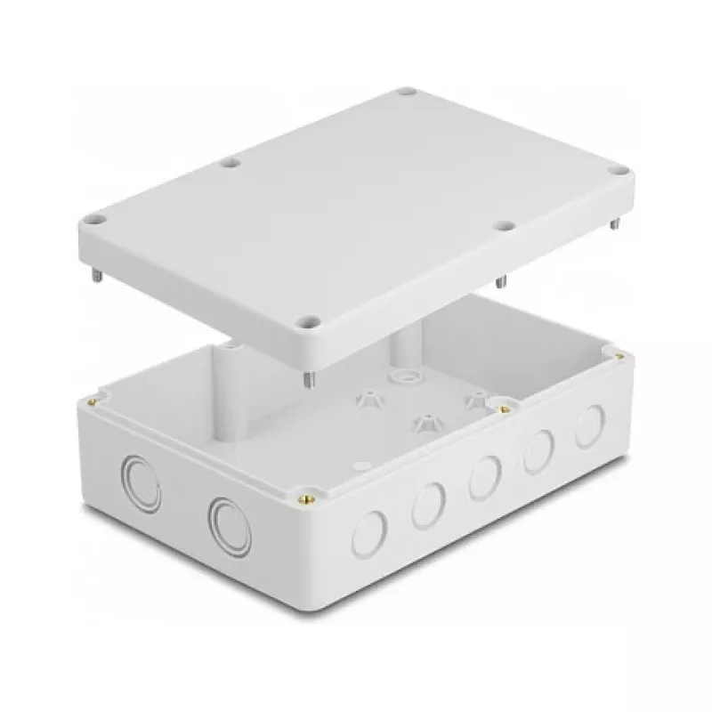 DeLOCK inštalačné puzdro 180x125x57mm sivé ABS pre exteriér