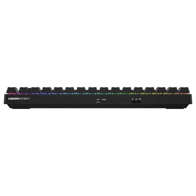 Bezdrôtová herná klávesnica Cherry XTRFY K33 Compact 75 % QWERTZ nemecká USB + RF + Bluetooth RGB čierna