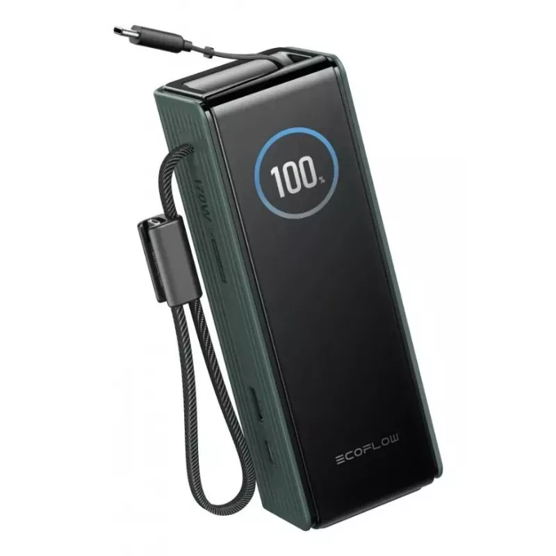 Powerbanka EcoFlow RAPID 25000 mAh zelená — 170 W celkový výkon, 2× USB-C, 1× USB-A