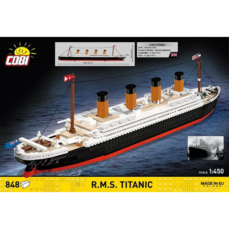 Stavebnica Cobi R.M.S. Titanic modelová stavebnica, 848 dielov, zberateľský model lode