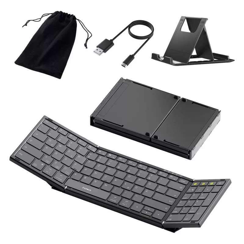 Bezdrôtová Bluetooth full-size klávesnica Inateck N0135 čierna — QWERTZ, nožnicové spínače
