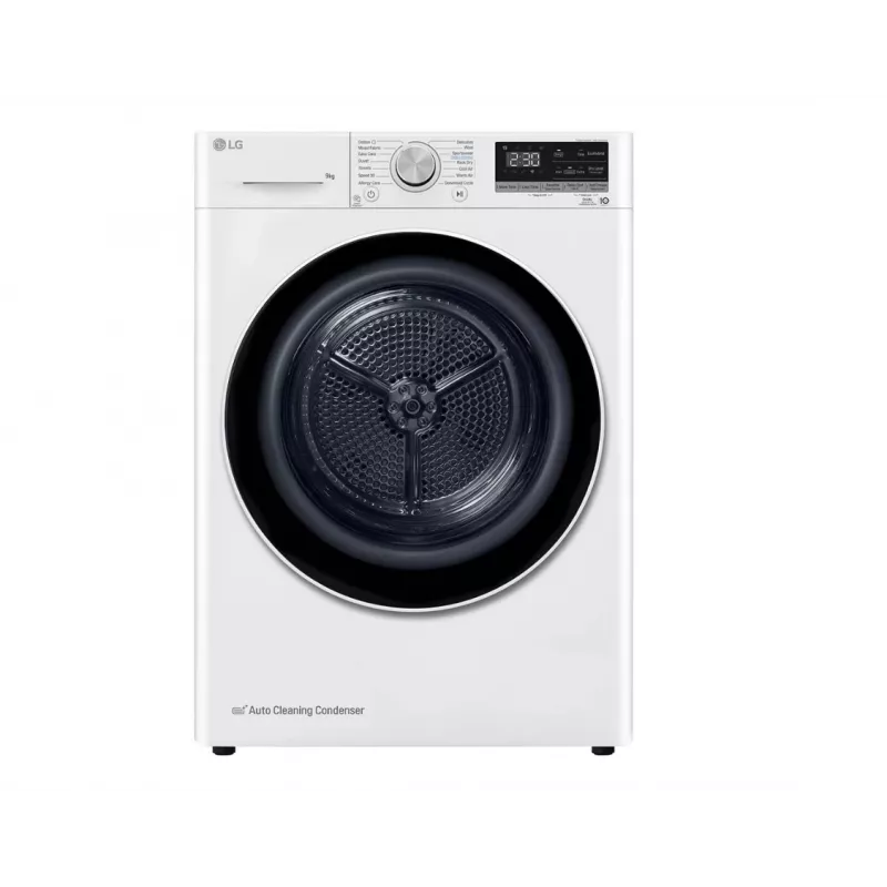 LG RH90V9AV4N, tepelné čerpadlo, 9 kg, hĺbka 66 cm - sušička bielizne