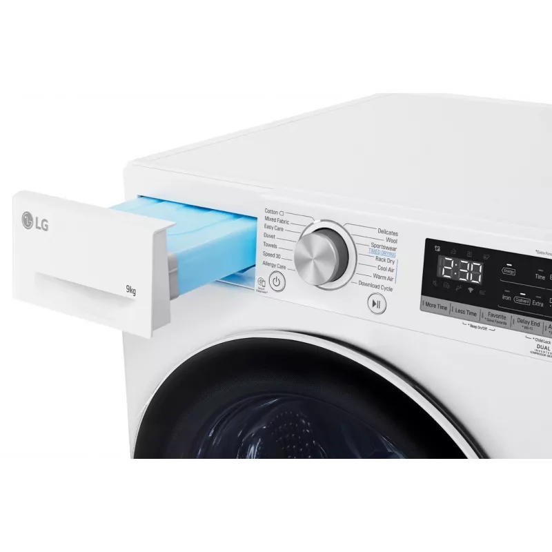 LG RH90V9AV4N, tepelné čerpadlo, 9 kg, hĺbka 66 cm - sušička bielizne