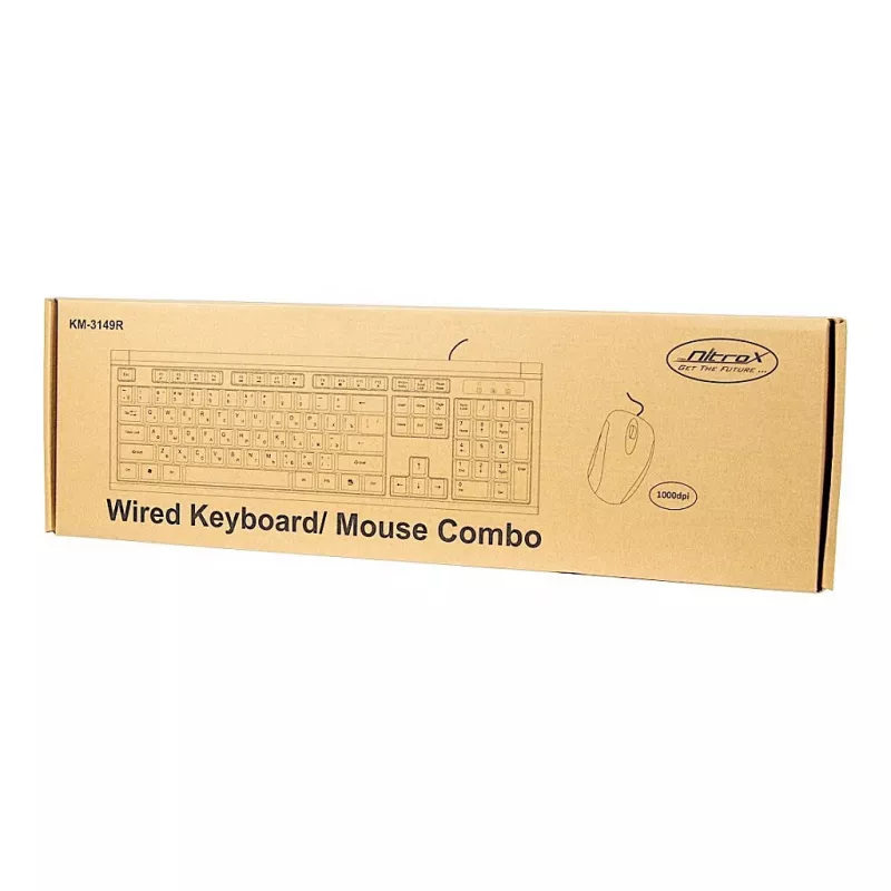 Klávesnica Inter-Tech KM-3149R myš súčasťou Home USB QWERTY