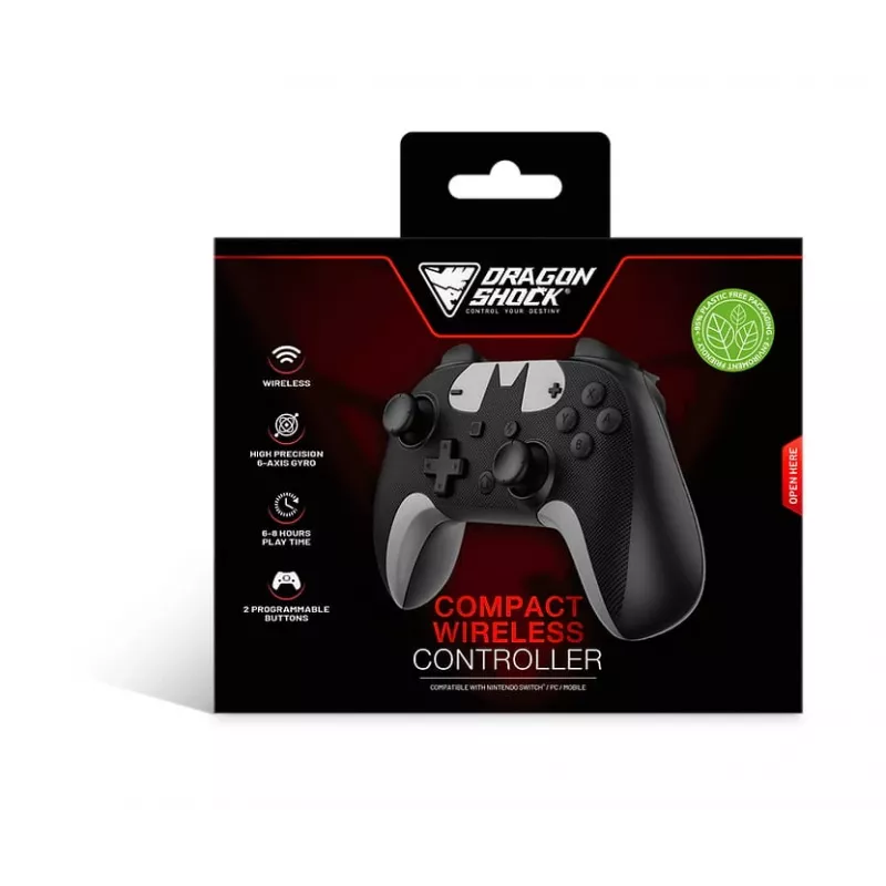 DragonShock PopTop Compact, gamepad, Nintendo Switch, tlačidlo Späť, D-Pad, tlačidlo Home, tlačidlo Reset, bezdrôtový, Bluetooth, USB Type-C