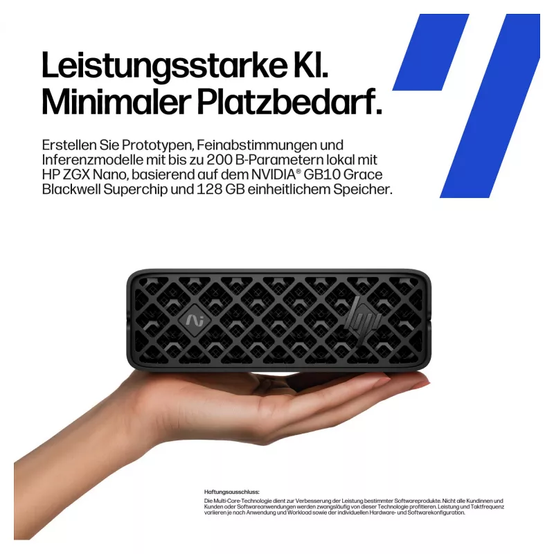HP ZGX NANO G1n AI Mini GB10 s Nvidia Blackwell, 128 GB RAM, 2 TB SSD, DGX WLAN