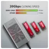 Externé puzdro AXAGON EEM2-20GD USB-C 20 Gbps pre dve M.2 NVMe SSD s hardvérovým klonovaním