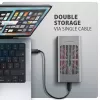 Externé puzdro AXAGON EEM2-20GD USB-C 20 Gbps pre dve M.2 NVMe SSD s hardvérovým klonovaním