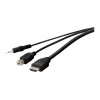 KVM kábel Belkin F1DN1CCBL — HDMI na USB A/B s audiom, USB konektory pre klávesnicu/myš, 3 m