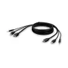 KVM kábel Belkin F1DN1CCBL — HDMI na USB A/B s audiom, USB konektory pre klávesnicu/myš, 3 m