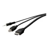 KVM kábel Belkin F1DN1CCBL — HDMI na USB A/B s audiom, USB konektory pre klávesnicu/myš, 3 m