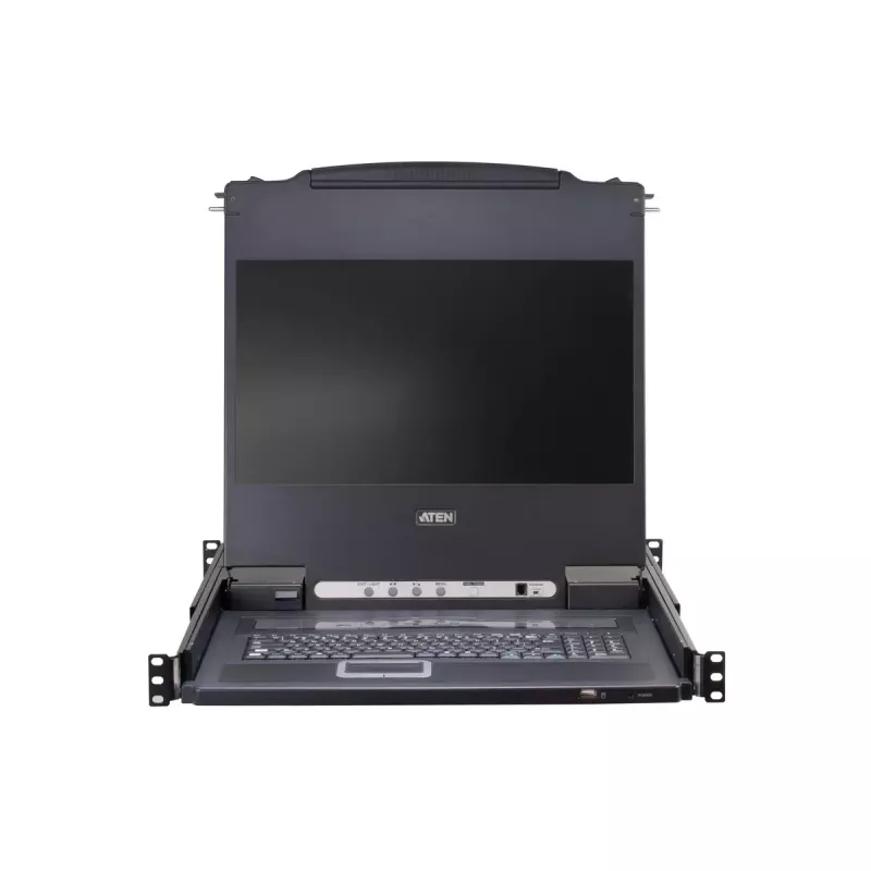 ATEN 8-portový 43,2 cm (17 palcov) LCD KVM prepínač (USB – PS/2 VGA) s USB periférnym portom