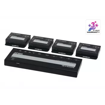 ATEN VS1824KIT 4-portová súprava rozbočovača HDMI 4K Cat 6 so 4 prijímačmi