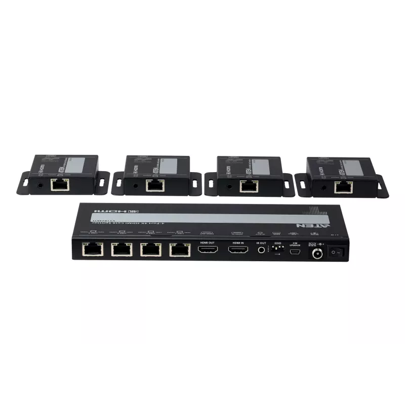 ATEN VS1824KIT 4-portová súprava rozbočovača HDMI 4K Cat 6 so 4 prijímačmi
