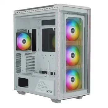 XPG BATTLECRUISER II ST Mid-Tower biela, Midi Tower, PC, biela, ATX, EATX, micro ATX, Mini-ITX, nerezová oceľ, gaming